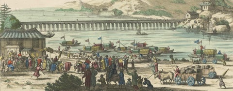 Rare Early View of the Harbour of Peking or Beijing, Capital of China, close-up 3