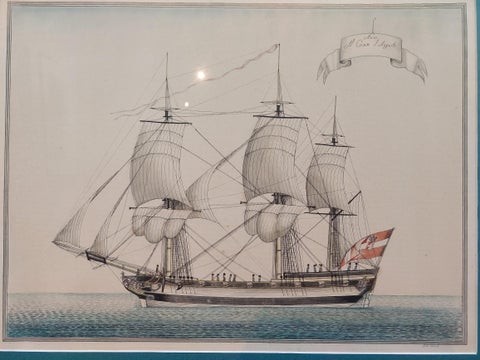 Antique Print of a Vessel 'c.1850', view 2