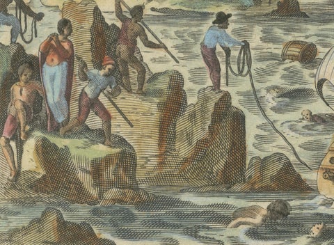 The Fury of the Azores: Shipwreck Disaster at Terceira, Engraved in circa 1610, close-up 4
