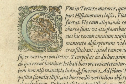 The Fury of the Azores: Shipwreck Disaster at Terceira, Engraved in circa 1610, close-up 2