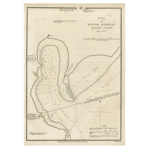Map of Winter Harbour on Melville Island, Australia by Parry's Expedition, 1821
