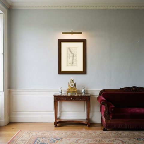 Antique Map of the Coast of Peru and Chile, Detailing Ports & Coastlines, c1760, shown framed in a room