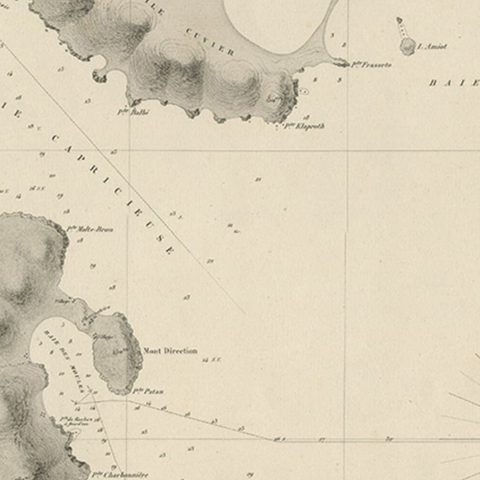 Antique Map of Part of the Chinese Coast, Explored by the French, Ca.1852, close-up 3