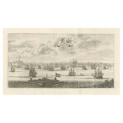 Maritime Majesty: The 17th-Century Skyline of Kalmar in Sweden, 1693