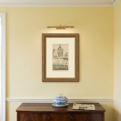 Antique Print of the Coromandel Coast in India, 1726, shown framed on a wall