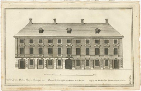 Antique Print of a Maritime Building in Copenhagen in Denmark, 1746, view 2