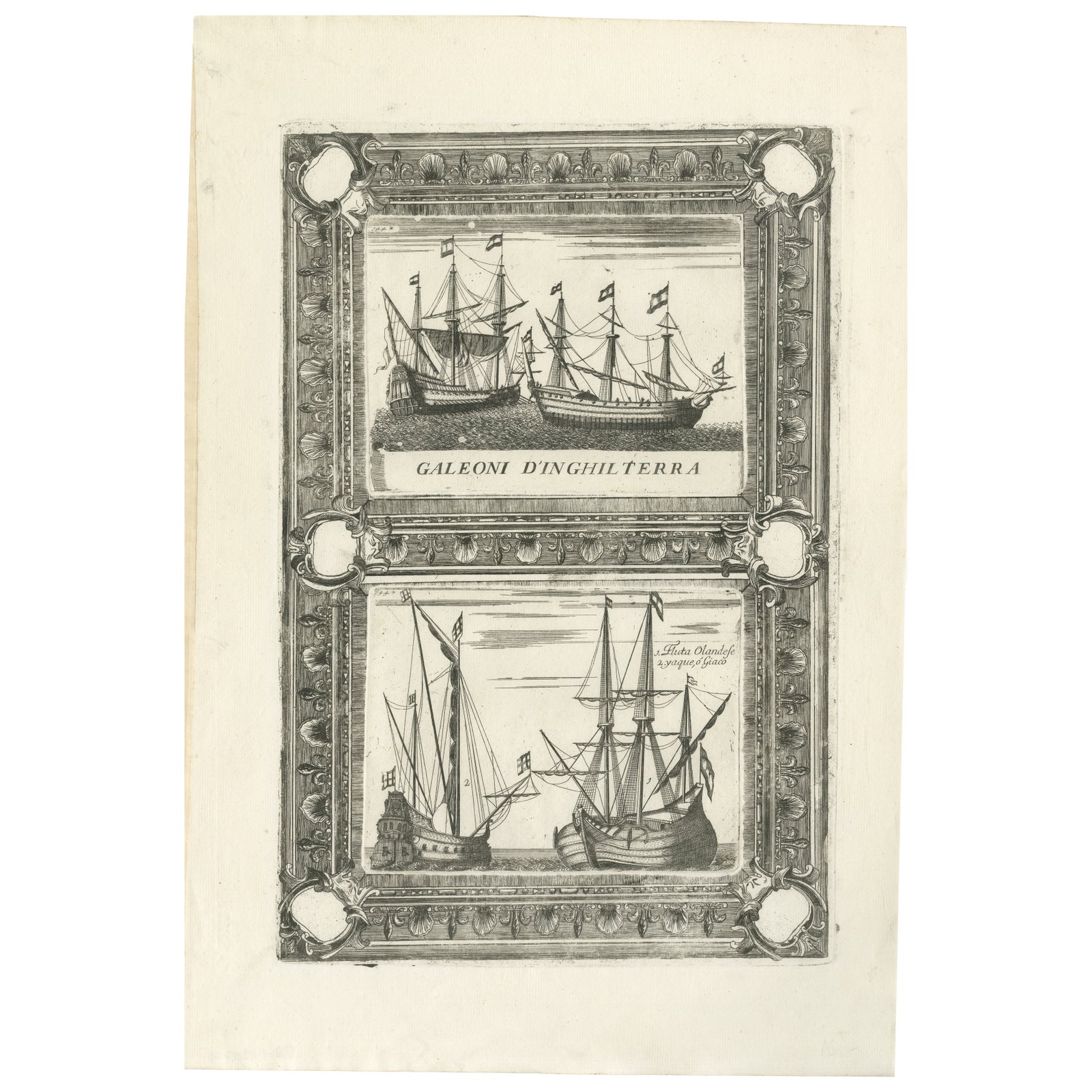 Dutch Inland Sailing Boats, Amsterdam–Haarlem & Delft–Rotterdam, Coronelli 1690
