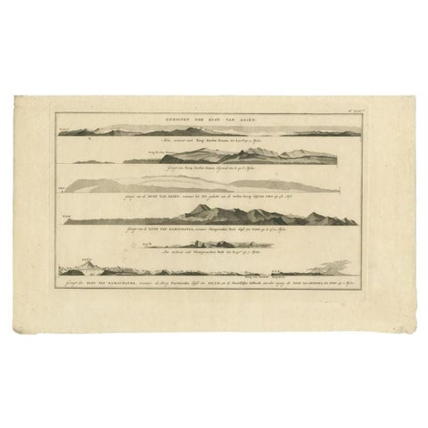 Dutch Antique Engraving with Coastal Views of Asia by Cook, 1803, view 2