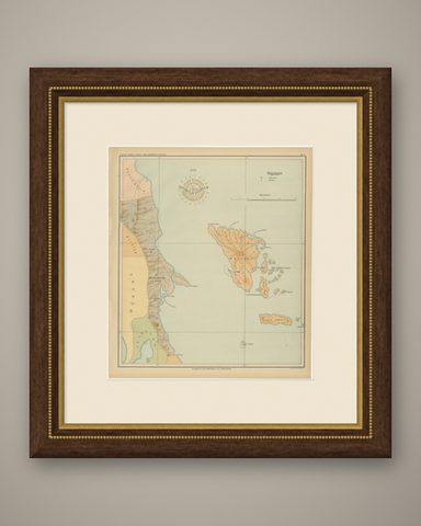 Map of Polillo Islands and Eastern Luzon Coast, Observatorio de Manila, 1899, shown framed