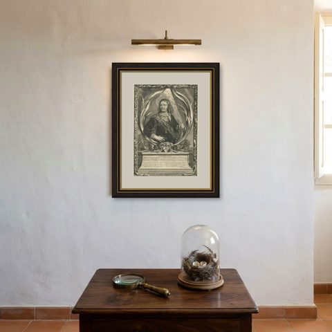 Large Portrait of Vice Admiral Abraham van der Hulst, Dutch Naval Hero, c.1666, shown framed on a wall