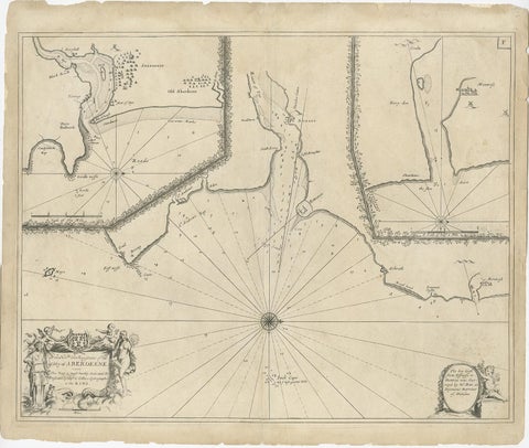 Antique Chart of Dundee, Aberdeen and Montrose in Scotland, C.1774, view 2