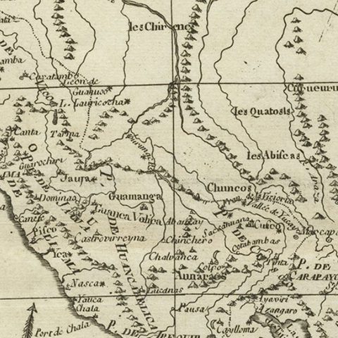 Map of the Western Coast of South America from Ecuador into Chili, ca.1780, close-up 3