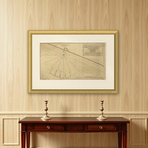 Navigational Chart of Mexico's Coast, with Acapulco and Port Marquis, 1748, shown framed on a wall