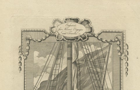1778 Engraving: Captain Cook's Second Voyage, Meeting the Tahitians, close-up 3