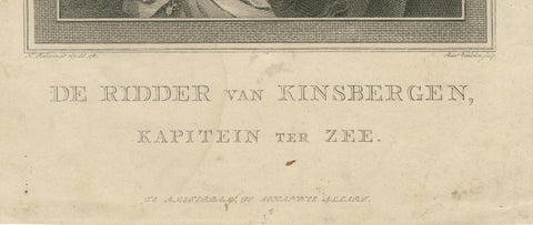Antique Naval Portrait, Jan Hendrik van Kinsbergen, Dutch Sea Captain, c.1785, close-up 1