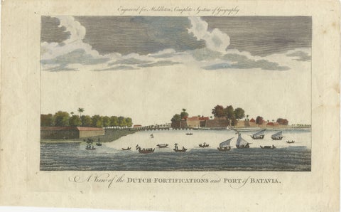 1778 View of the Dutch Fortifications and Port of Batavia, Now Jakarta, view 2