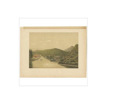 Antique Print of a Steamship at the Legundi Strait by M.T.H. Perelaer, 1888, view 3