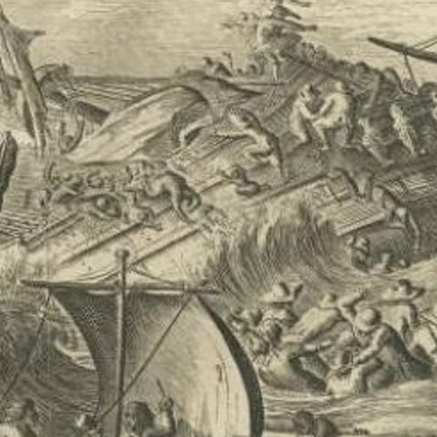 Antique Print of a Shipwreck Near Arrakan in India, 1775, close-up 2