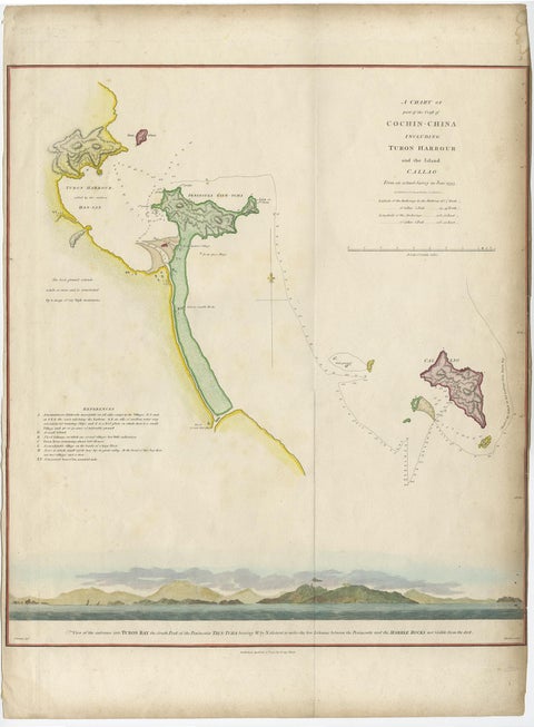 Map of the Vietnamese Coast, Centered on Turon Harbor 'Da Nang Area', 1796, view 2