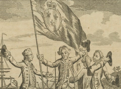 Bougainville's Claim in the Magellan Straits, circa 1767, close-up 2