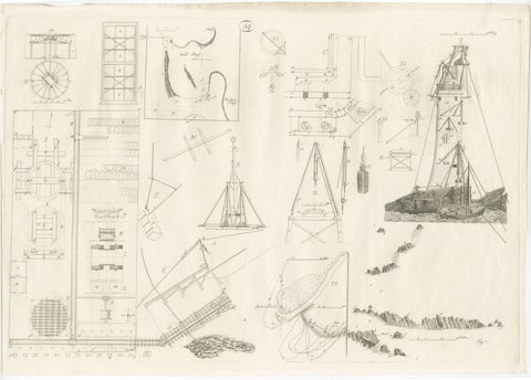 Lighthouse Architecture & Engineering Engravings, Set of 3, c. 1800, view 4
