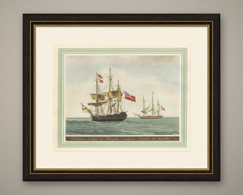 Britannia's Pride at Sea: Return from the Anchorage, circa 1920, shown framed
