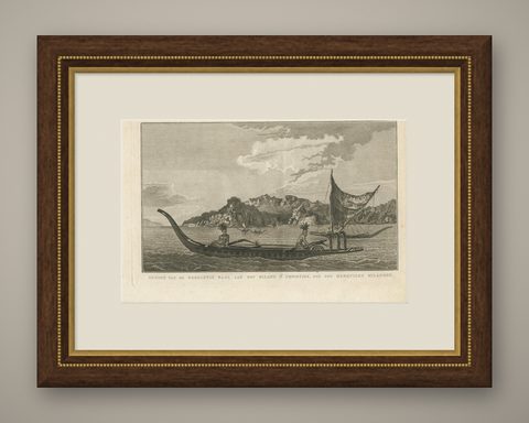 Resolution Bay on St. Christina: A Glimpse of the Marquesas in Cook's Voyages, shown framed