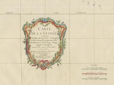 Antique Map of the Coast of Guinea and the Cape Verde Islands, close-up 2