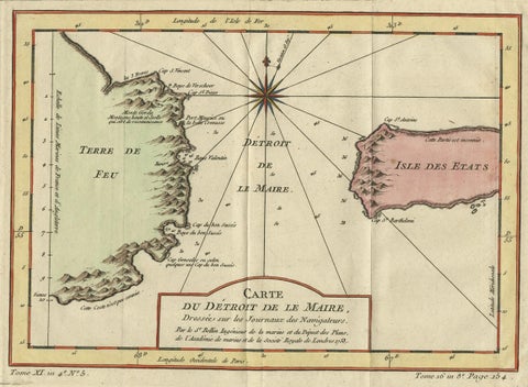Antique Map of the Passage Between the Atlantic and Pacific Oceans, circa 1753, close-up 1