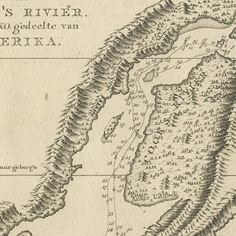 Original Chart Showing the Region between Cape Grenville and Cape Suckling, 1803, close-up 2