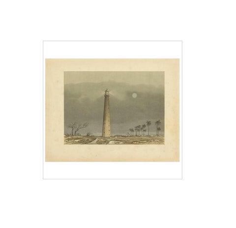 Antique Print of a Lighthouse in the Sunda Strait by M.T.H. Perelaer, 1888, view 2