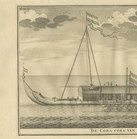 Antique Print of the Coracora Fleet by Valentijn, 1726, view 3