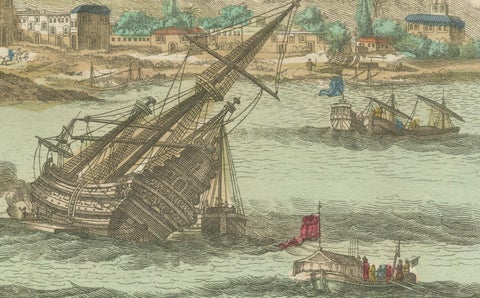 Naval Battle Off St. François (Campeche, Mexico), ca. 1780, close-up 4