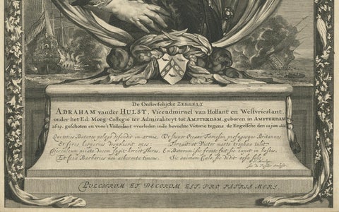 Large Portrait of Vice Admiral Abraham van der Hulst, Dutch Naval Hero, c.1666, close-up 3