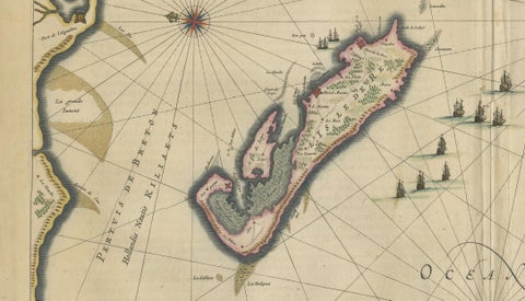 Blaeu Map of Île de Ré & Oléron, La Rochelle Coast France, c.1642, close-up 2