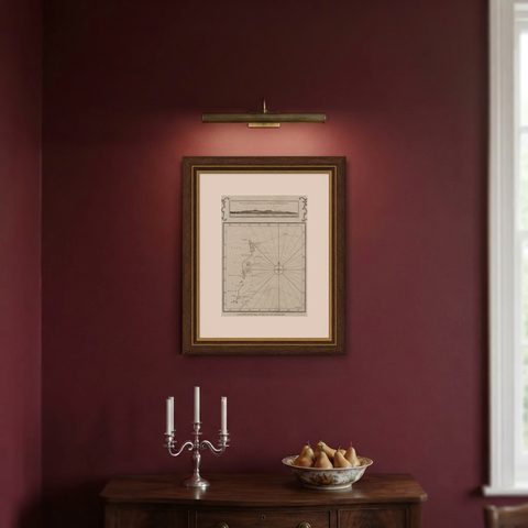 Old Map of the East Coast of Honshu with an Inset, Japan, c.1785, shown framed on a wall