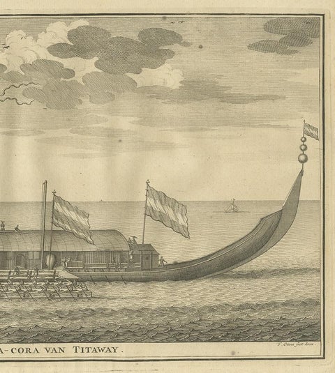 Antique Print of the Coracora Fleet by Valentijn, 1726, view 4
