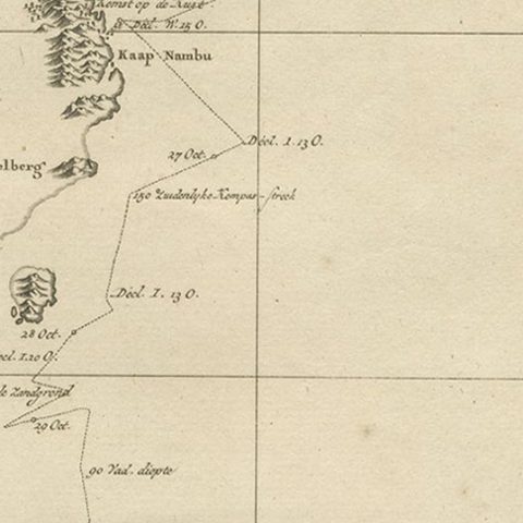 Map of the East Coast of Hanshu or Honshu & a View of the Japanese Coast, 1803, close-up 3
