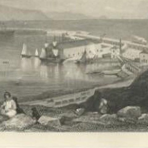 Antique Maritime Print by Prior, circa 1860, close-up 1