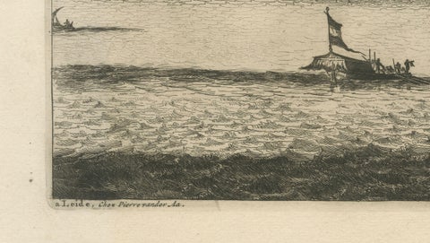 Rare View of Olinda Pernambuco Brazil and Dutch Fleet, 1671, close-up 6