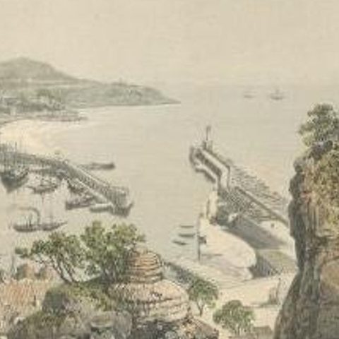Antique Print of the Port of Nice in France, c.1865, close-up 3