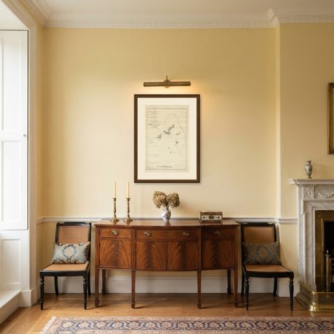 Large Chart of the Gambier Islands, Tuamotu Archipelago, French Polynesia, 1838, shown framed in a room