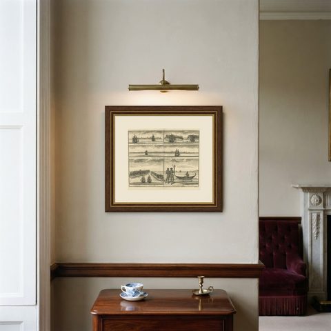 VOC Ships, Native People & Coastal Views of Islands near Papua New Guinea, 1726, shown framed on a wall