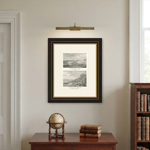 Evocative Scenes from King George's Harbour (modern-day Albany, Australia), 1836, shown framed on a wall