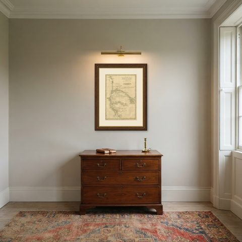 Map of the West African coast from the North of Mauretania to Guinee, 1788, shown framed in a room