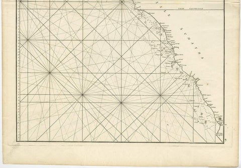 1745 Antique Coastal Map of West Sumatra by J. Mannevillette, view 3
