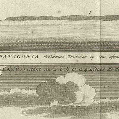 Antique Print with Views of Cape Blanco on the Patagonia / Argentina Coast, 1749, close-up 2