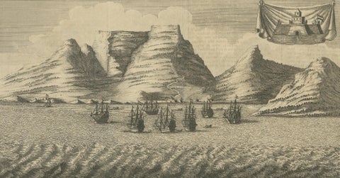 The Cape of Good Hope, VOC Anchorage and Table Mountain, c.1750, close-up 1