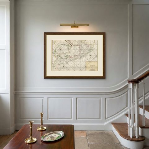 Large Sea Chart of the Zuyder Zee & The Northsea with the Wadden Islands, 1773, shown framed on a wall