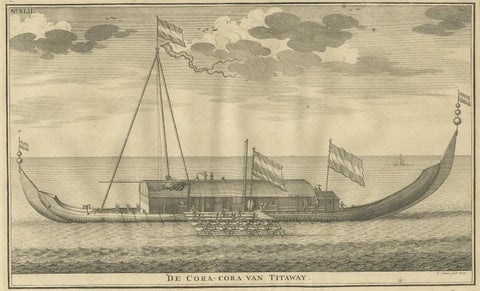 Antique Print of the Coracora Fleet by Valentijn, 1726, view 2